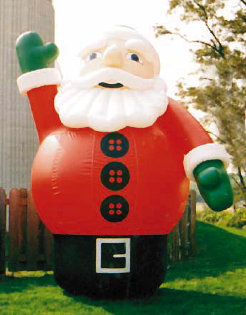 Holiday Inflatables round santa